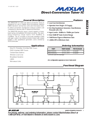MAX2108CEG Datasheet PDF Maxim Integrated