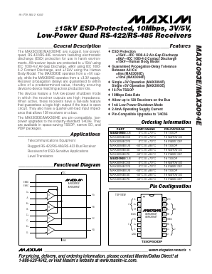 MAX3094ECSE Datasheet PDF Maxim Integrated