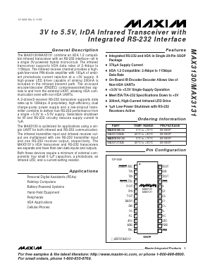 MAX3131CAI Datasheet PDF Maxim Integrated