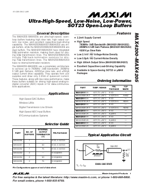 MAX4200 Datasheet PDF Maxim Integrated