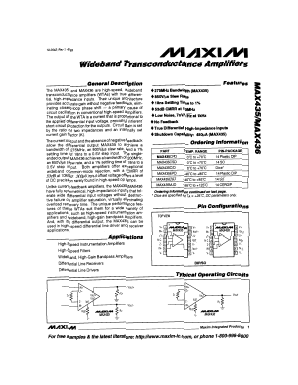 MAX435C_D Datasheet PDF Maxim Integrated