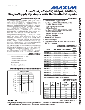 MAX4352EUK-T Datasheet PDF Maxim Integrated