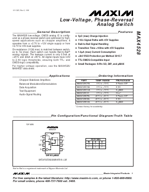MAX4528CUA Datasheet PDF Maxim Integrated