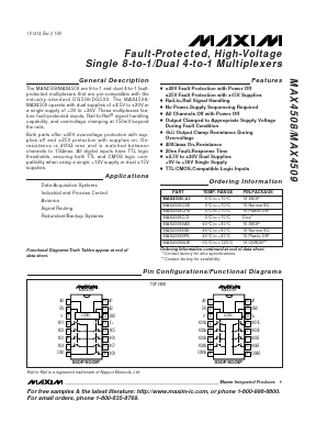 MAX4508CSE Datasheet PDF Maxim Integrated