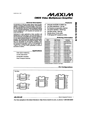 MAX455 Datasheet PDF Maxim Integrated