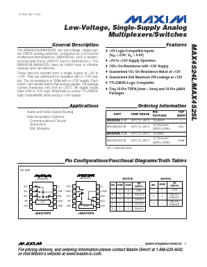 MAX4524LETB Datasheet PDF Maxim Integrated