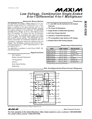 MAX4598E Datasheet PDF Maxim Integrated