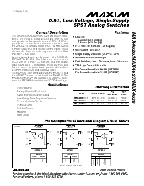 MAX4627EUK Datasheet PDF Maxim Integrated