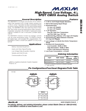 MAX4644EUA Datasheet PDF Maxim Integrated