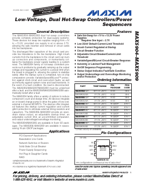 MAX5904 Datasheet PDF Maxim Integrated