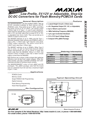 MAX607 Datasheet PDF Maxim Integrated