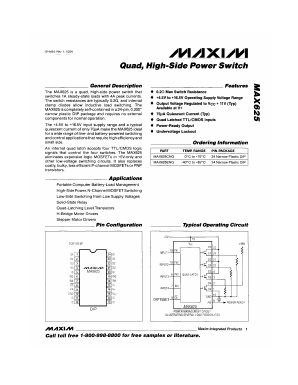 MAX625ENG Datasheet PDF Maxim Integrated