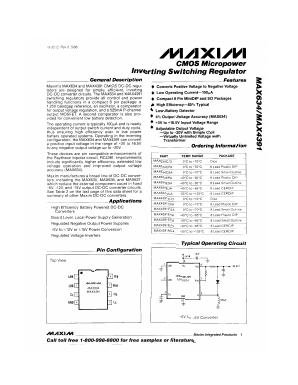 MAX4391 Datasheet PDF Maxim Integrated