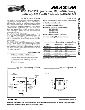 MAX639C Datasheet PDF Maxim Integrated