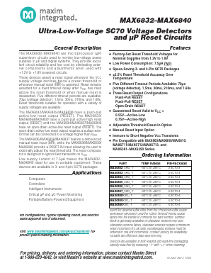 MAX6838 Datasheet PDF Maxim Integrated