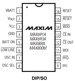 MAX800MCPE Datasheet PDF Maxim Integrated