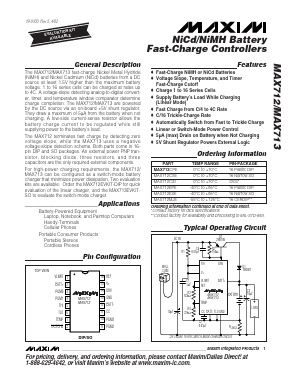 MAX713CSE Datasheet PDF Maxim Integrated