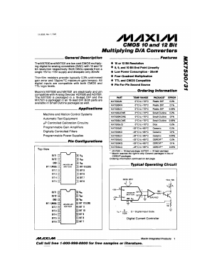 MAX7530JN Datasheet PDF Maxim Integrated