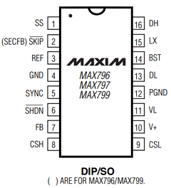 MAX799CSE Datasheet PDF Maxim Integrated