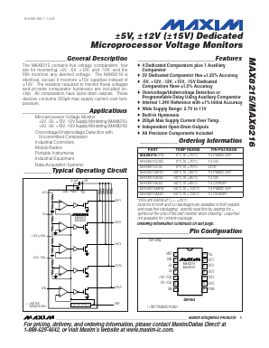 MAX8216 Datasheet PDF Maxim Integrated