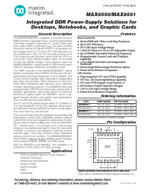 MAX8550ETI Datasheet PDF Maxim Integrated