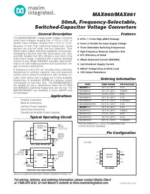 MAX860ESA Datasheet PDF Maxim Integrated