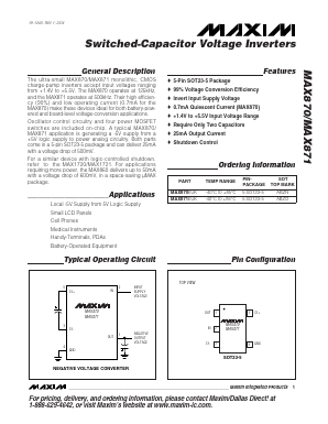 MAX870EUK Datasheet PDF Maxim Integrated