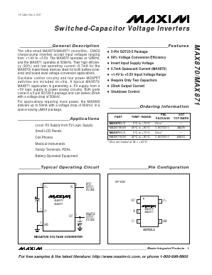MAX870D Datasheet PDF Maxim Integrated