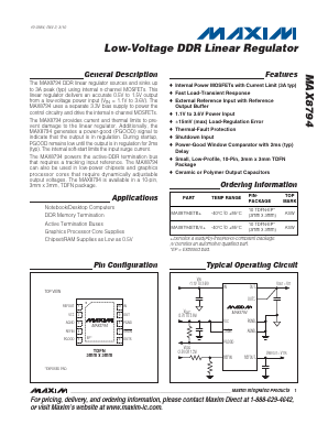 MAX8794 Datasheet PDF Maxim Integrated