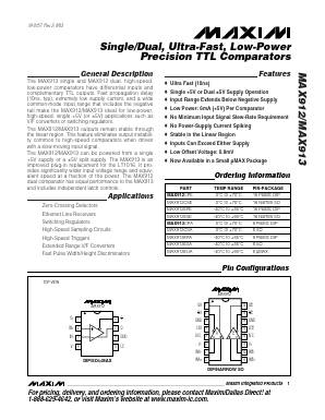 MAX913CSA Datasheet PDF Maxim Integrated