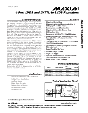 MAX9170 Datasheet PDF Maxim Integrated