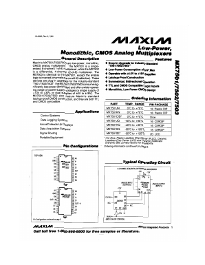 MX7501 Datasheet PDF Maxim Integrated
