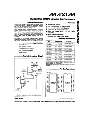 MX7506 Datasheet PDF Maxim Integrated