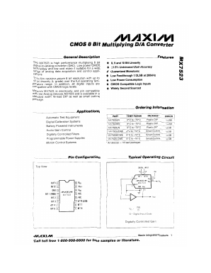 MX7523 Datasheet PDF Maxim Integrated