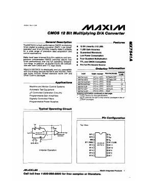 MX7541ASD Datasheet PDF Maxim Integrated