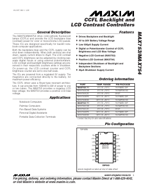 MAX754CSE Datasheet PDF Maxim Integrated