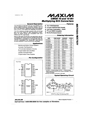 MX7520SD Datasheet PDF Maxim Integrated