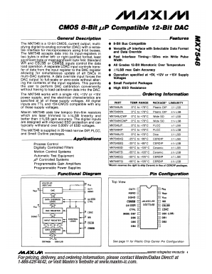 MX7548A Datasheet PDF Maxim Integrated