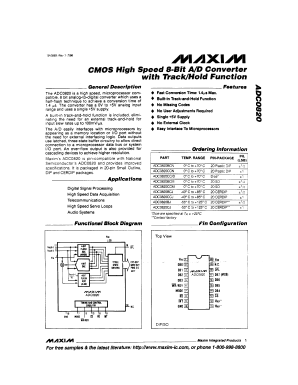 ADC0820CCN Datasheet PDF Maxim Integrated