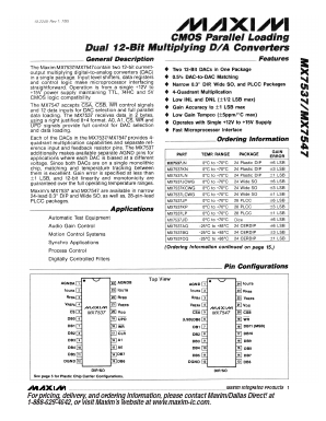 MX7537 Datasheet PDF Maxim Integrated