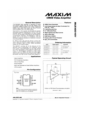 MAX451 Datasheet PDF Maxim Integrated
