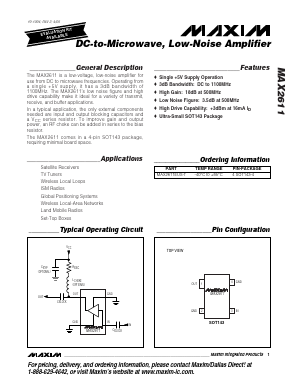 MAX2611 Datasheet PDF Maxim Integrated