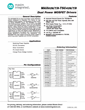 MAX627MJA Datasheet PDF Maxim Integrated