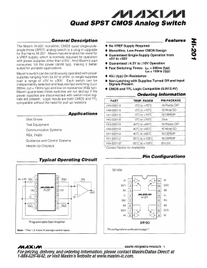 HI-201 Datasheet PDF Maxim Integrated
