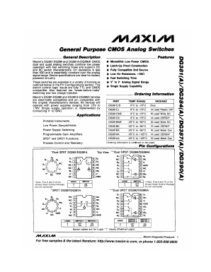 DG381CJ Datasheet PDF Maxim Integrated