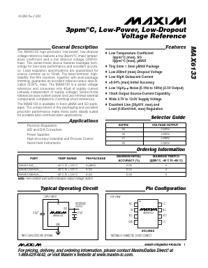 MAX6133AASA30 Datasheet PDF Maxim Integrated