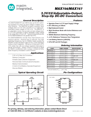 MAX756-MAX757 Datasheet PDF Maxim Integrated