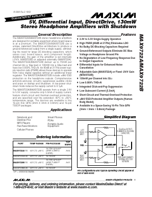 MAX9722A Datasheet PDF Maxim Integrated
