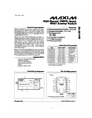 HI-201HS Datasheet PDF Maxim Integrated