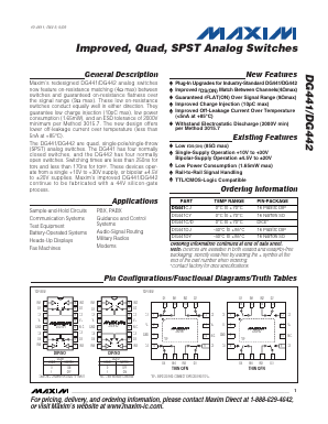 DG442DY Datasheet PDF Maxim Integrated